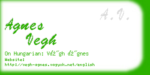 agnes vegh business card